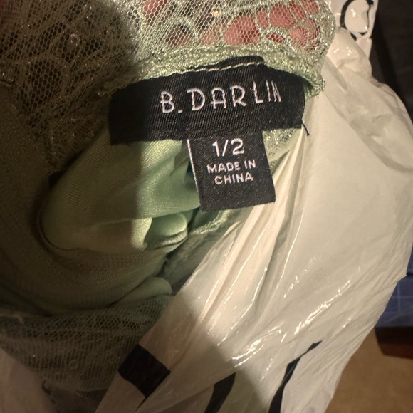 B Darlin Light Green and White Prom Dresses - Picture 5 of 5